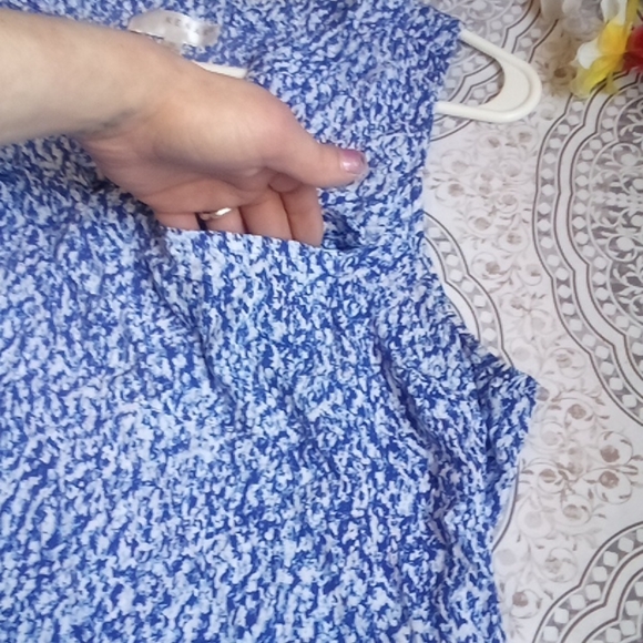 CUTE blue ladies summer blouse - Picture 13 of 14